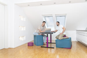 zwei-Maenner-am-Schreibtisch-auf-chairs paleo chair