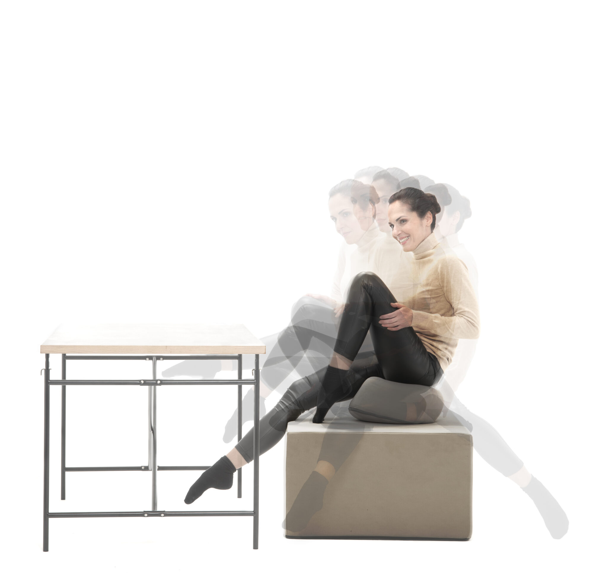 multi-3 Bild mit verschiedenen Positionen, die transparent eingesetzt sind